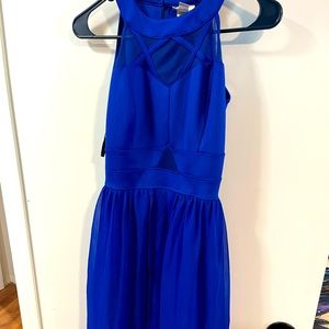 HOT!! Royal Blue romper with sheer overlay!